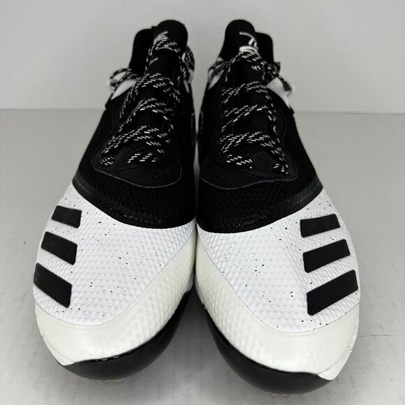Adidas Mens G28249 White Black Three Stripes Icon V Size 14 Baseball Cleat Shoes main image 7